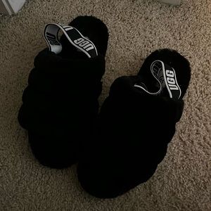 UGG
Fluff Yeah Shearling Slingback Slippers Size 9 Black